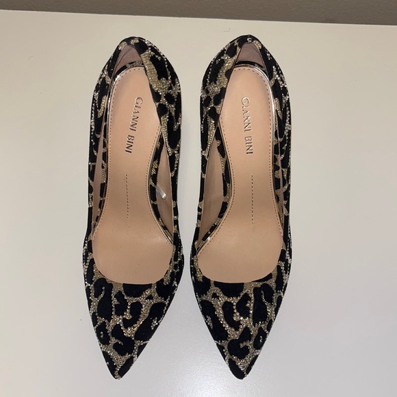 Sparkly Leopard Print Heels - Picture 2 of 4